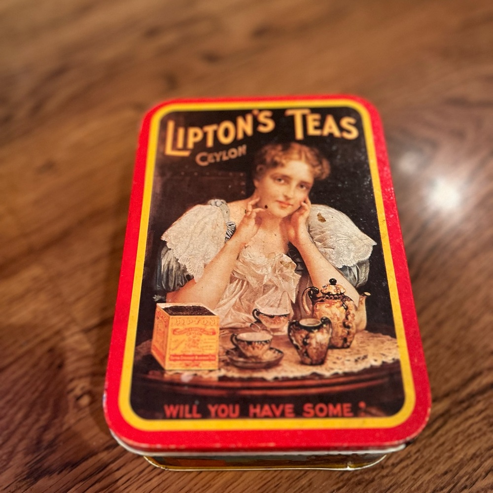 Vintage Lipton’s Teas Tin – “Will You Have Some?” – Ceylon Advertising Collectio